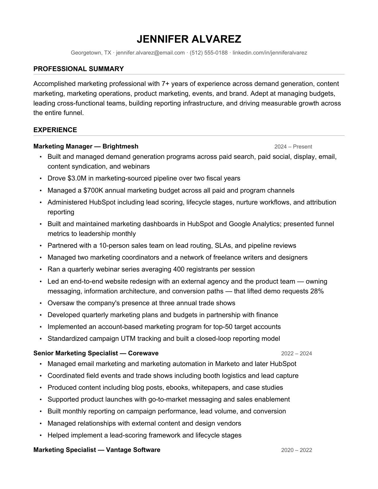 Candidate C — Over-stuffed, three pages